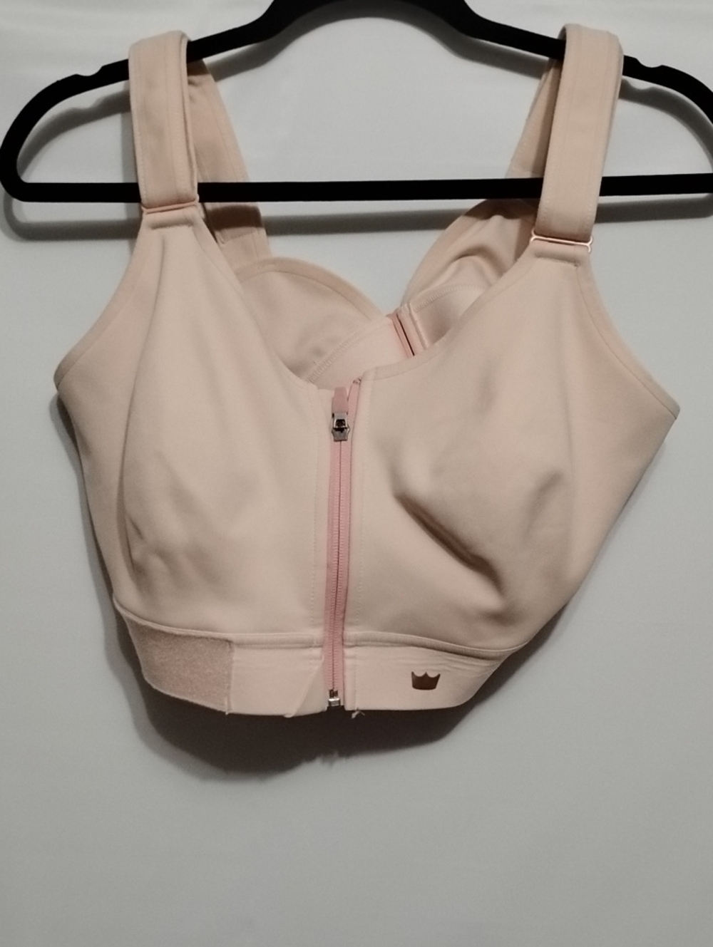 SUREFIT Ultimate Flex Supportive Front-Zip Soft Blush Pink Sports Bra